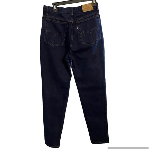 High-Rise Straight Leg Women’s Jeans - Dark Blue - Picture 2 of 16